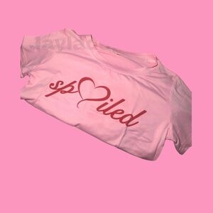 Pink womens Spoiled crop top Y2k szM